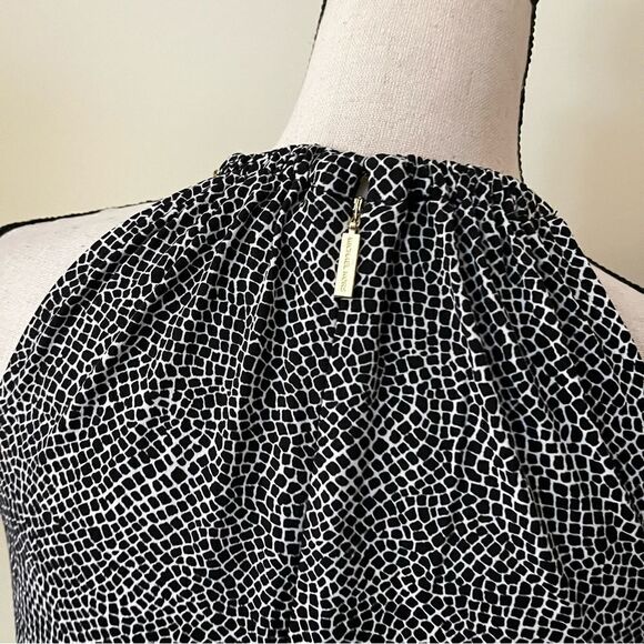 Michael Kors Jersey Halter A-line Loose Fit Dress with Gold Chain Straps - Picture 8 of 13